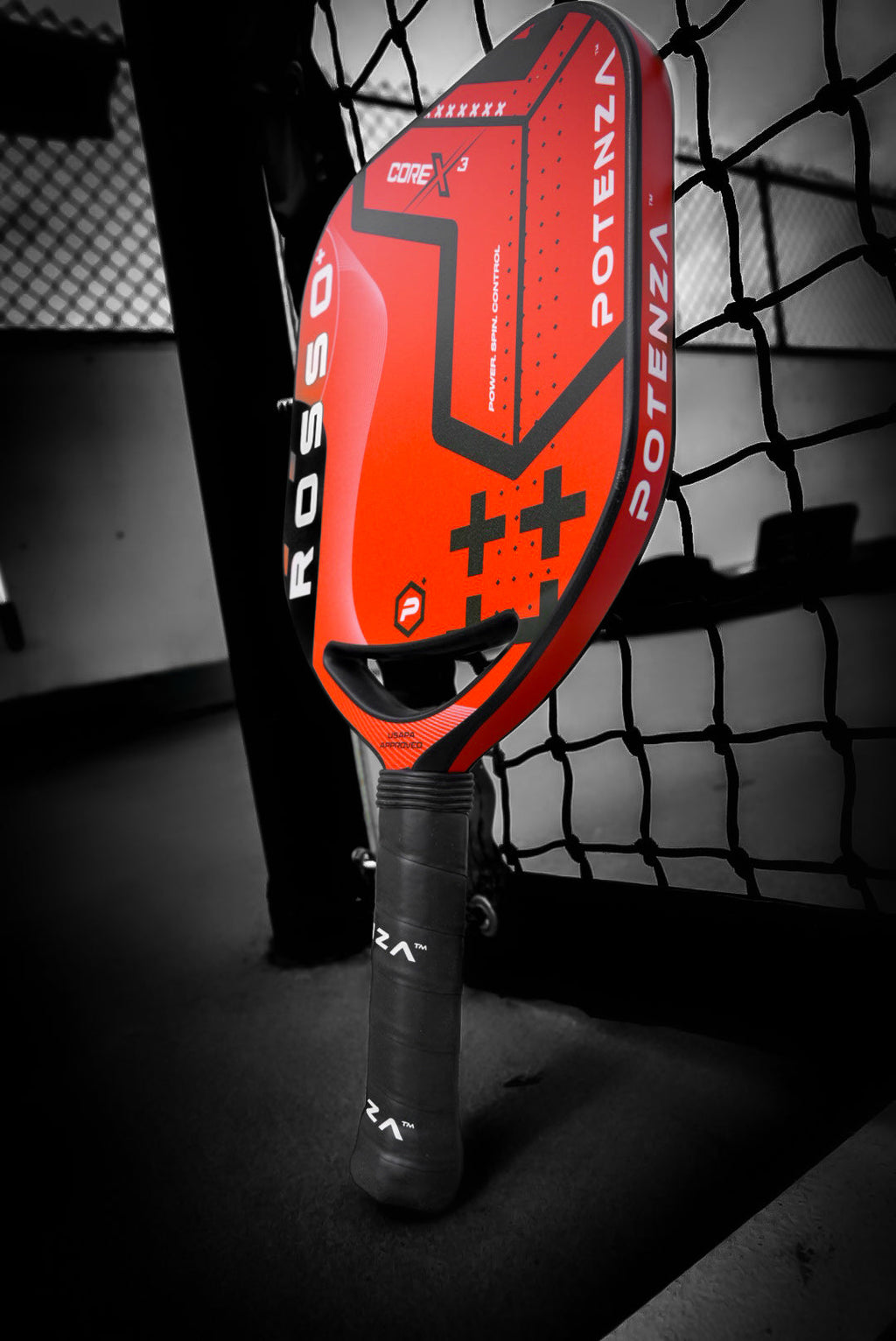 ROSSO+ COREx3 – pickleball paddle side view