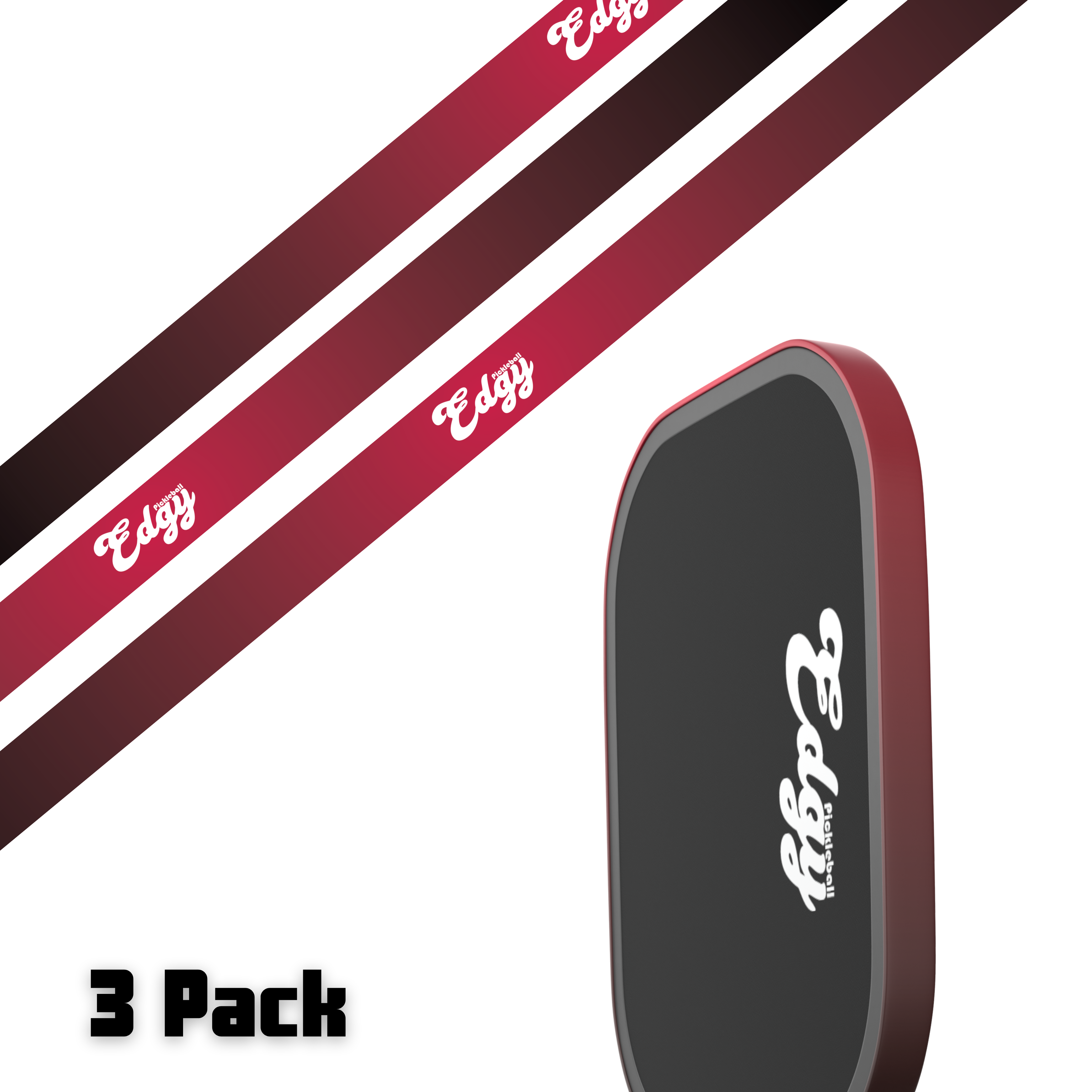 Single Gradient Edge Tape (3 pack) - Pickleball Paddle Edge Tape side view