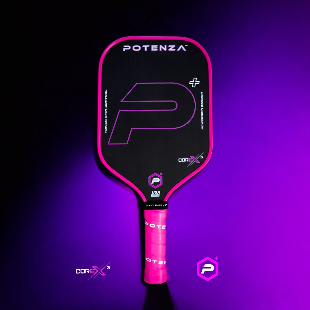 P+ PowerSpin Carbon COREx3 (Neon Pink) – pickleball paddle