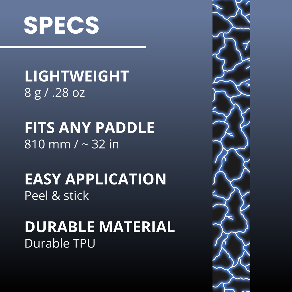 Blue Lightning Edge Tape (3 pack) - Pickleball Paddle Edge Tape front view