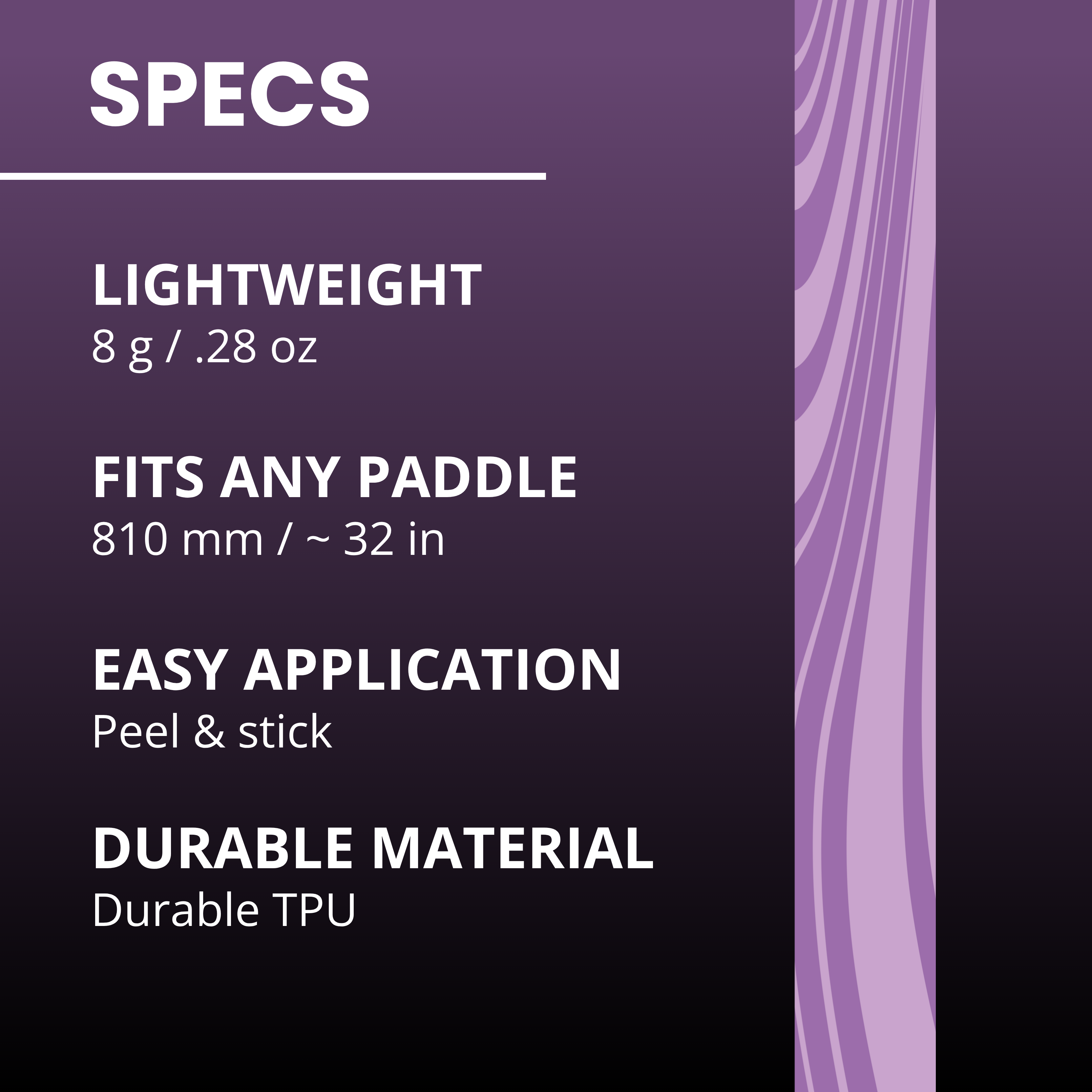 Groovy Lavender Edge Tape (3 pack) - Pickleball Paddle Edge Tape front view