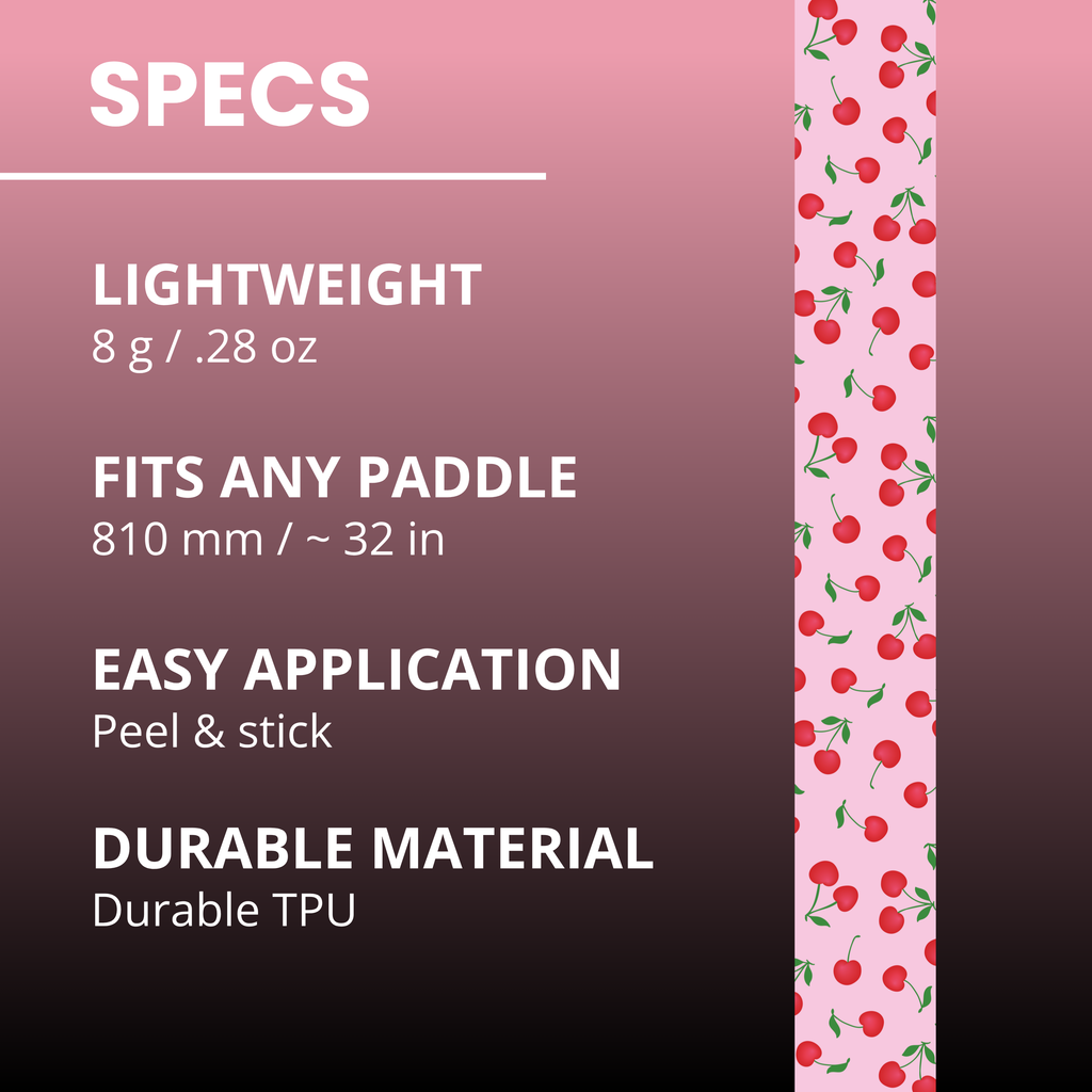 Cherries Edge Tape (3 pack) - Pickleball Paddle Edge Tape front view