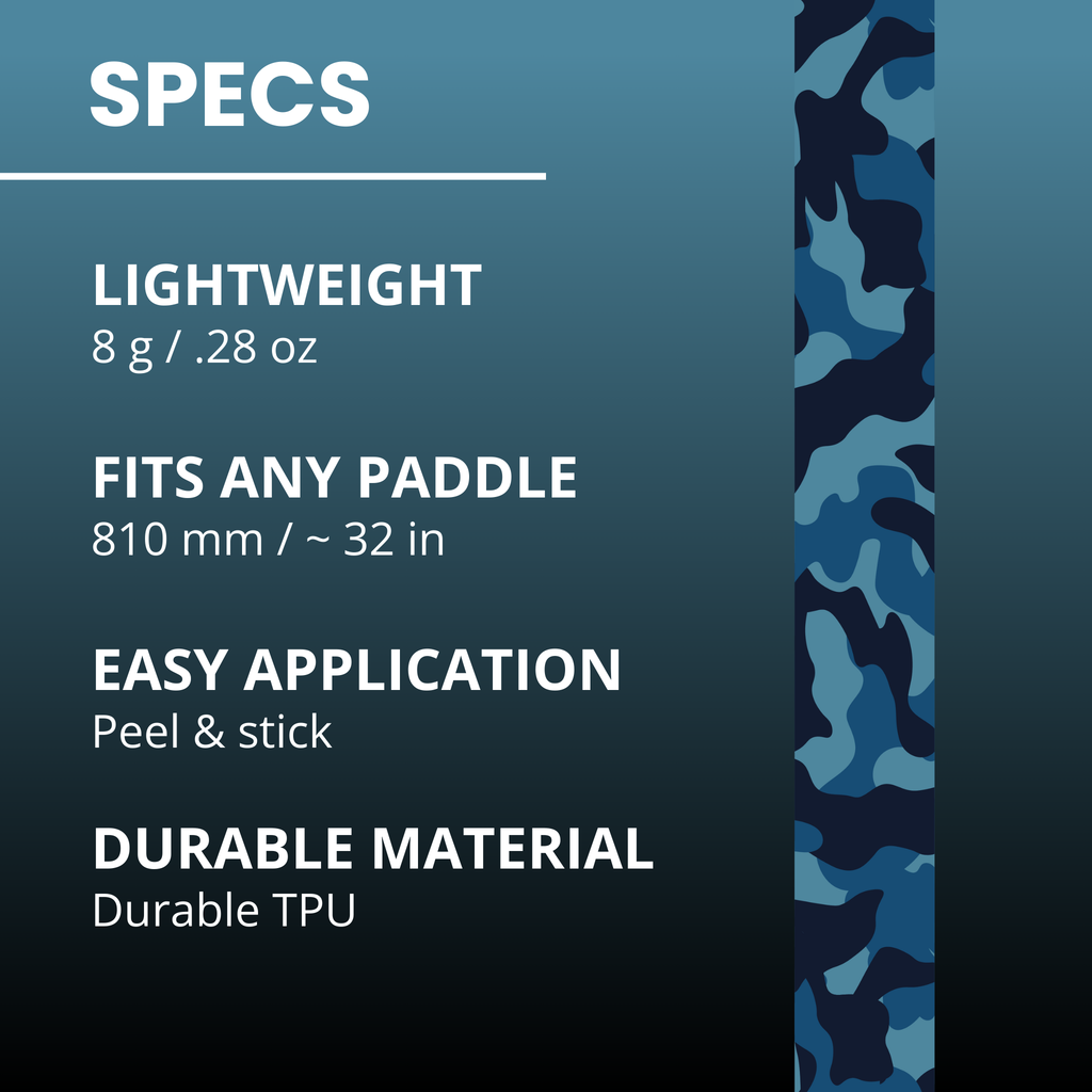 Blue Camo Edge Tape (3 pack) - Pickleball Paddle Edge Tape front view