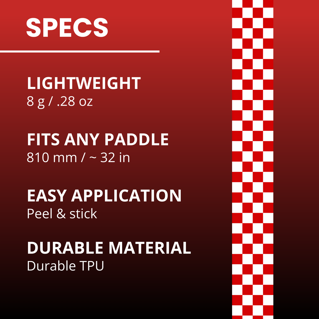 Red Checkers Edge Tape (3 pack) - Pickleball Paddle Edge Tape front view