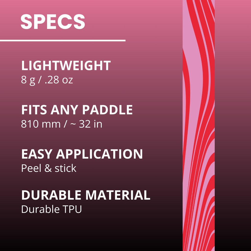 Groovy Pink Edge Tape (3 pack) - Pickleball Paddle Edge Tape front view
