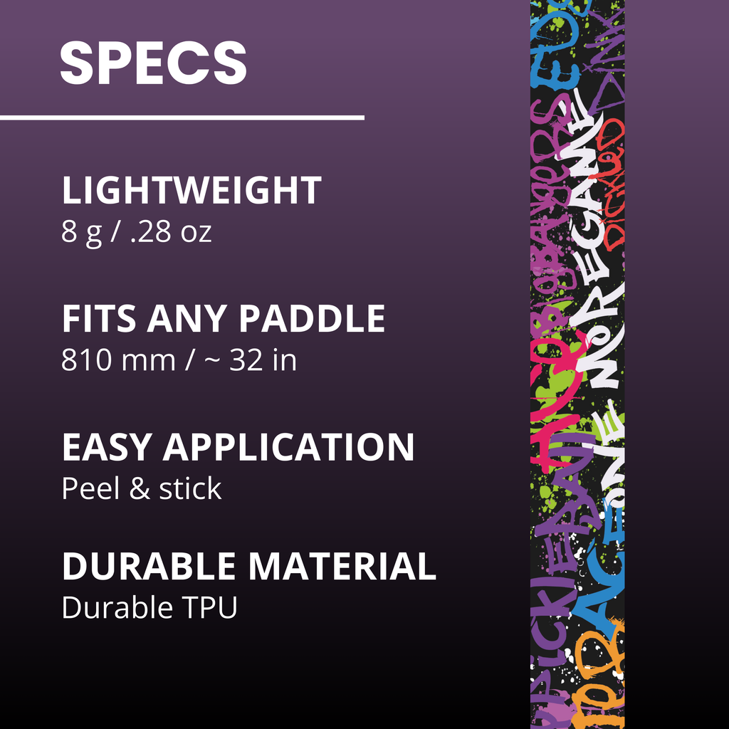 Graffiti 2.0 Edge Tape (3 pack) - Pickleball Paddle Edge Tape front view