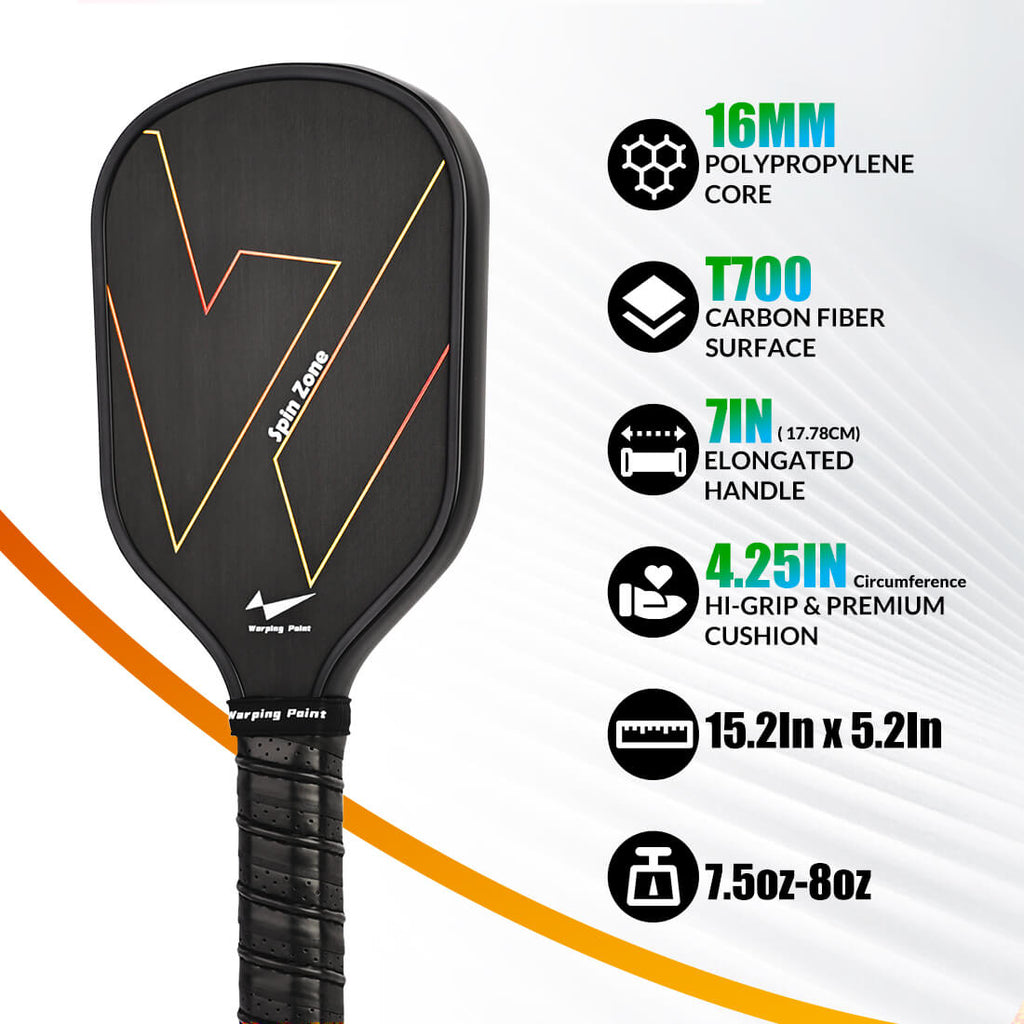 Pickleball Training Paddle - 16mm side view