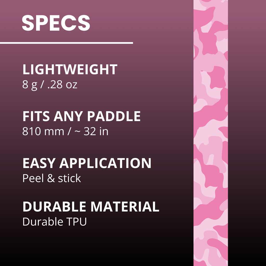 Pink Camo Edge Tape (3 pack) - Pickleball Paddle Edge Tape front view