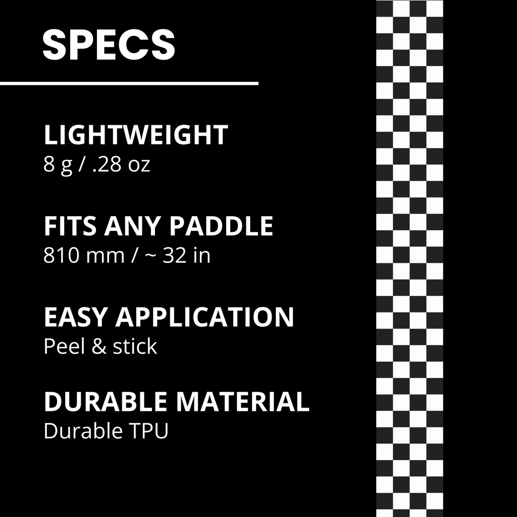 B&W Checkers Edge Tape (3 pack) - Pickleball Paddle Edge Tape front view