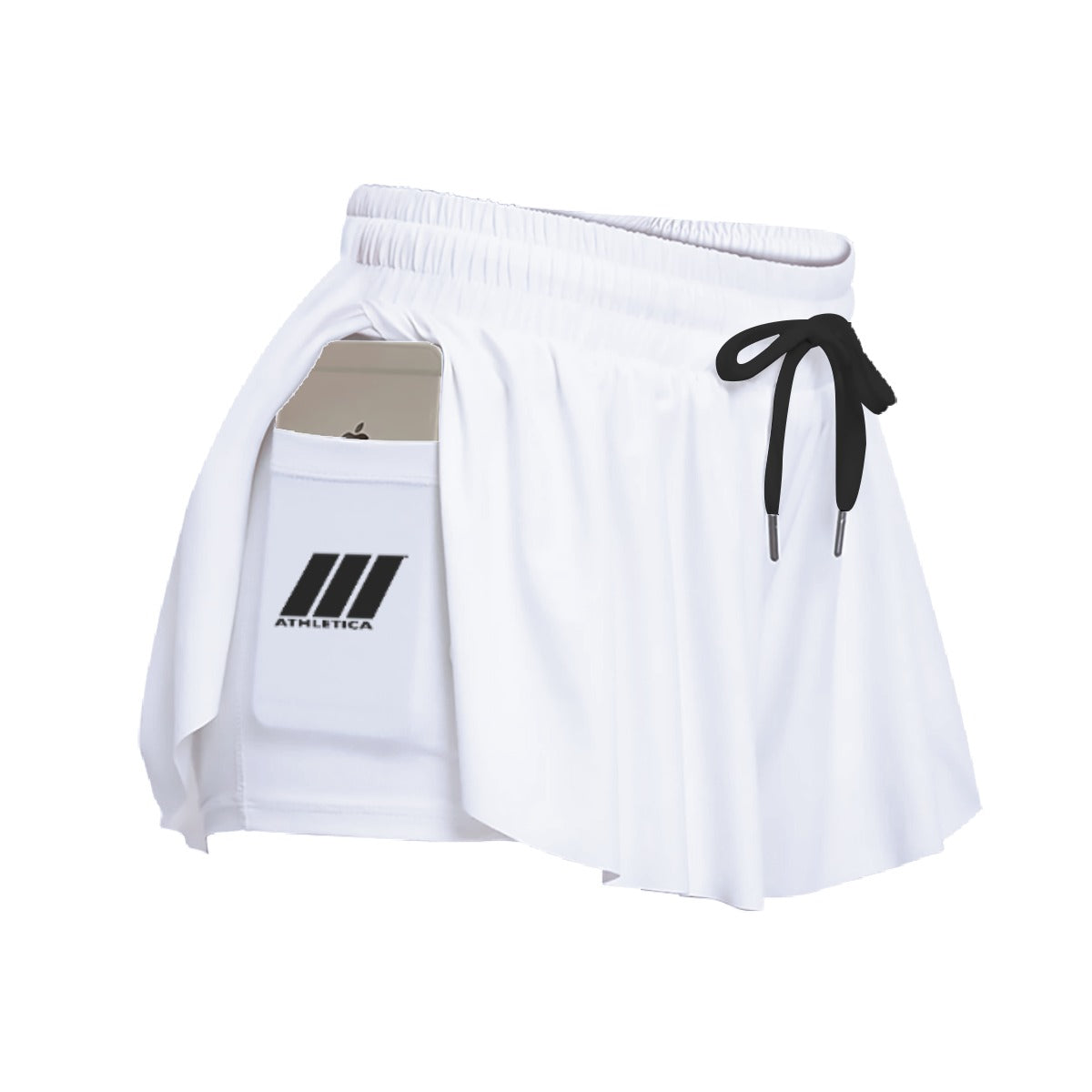 CROWN ATHLETICA /// Women's Skort (WHITE) – pickleball apparel back view