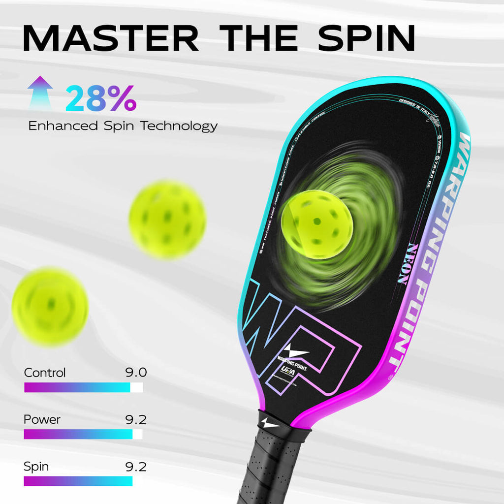 Neon Pickleball Paddle - Gen 3 back view