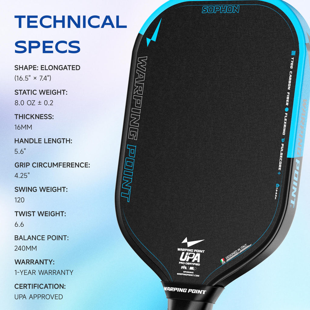 Sophon Pickleball Paddle - 16mm detail