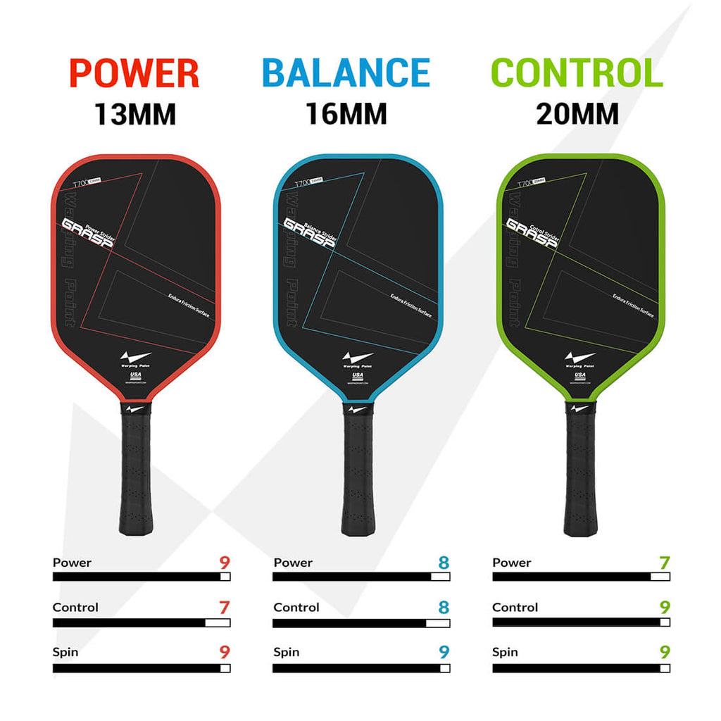 Grasp Pickleball Paddle - 20mm in use