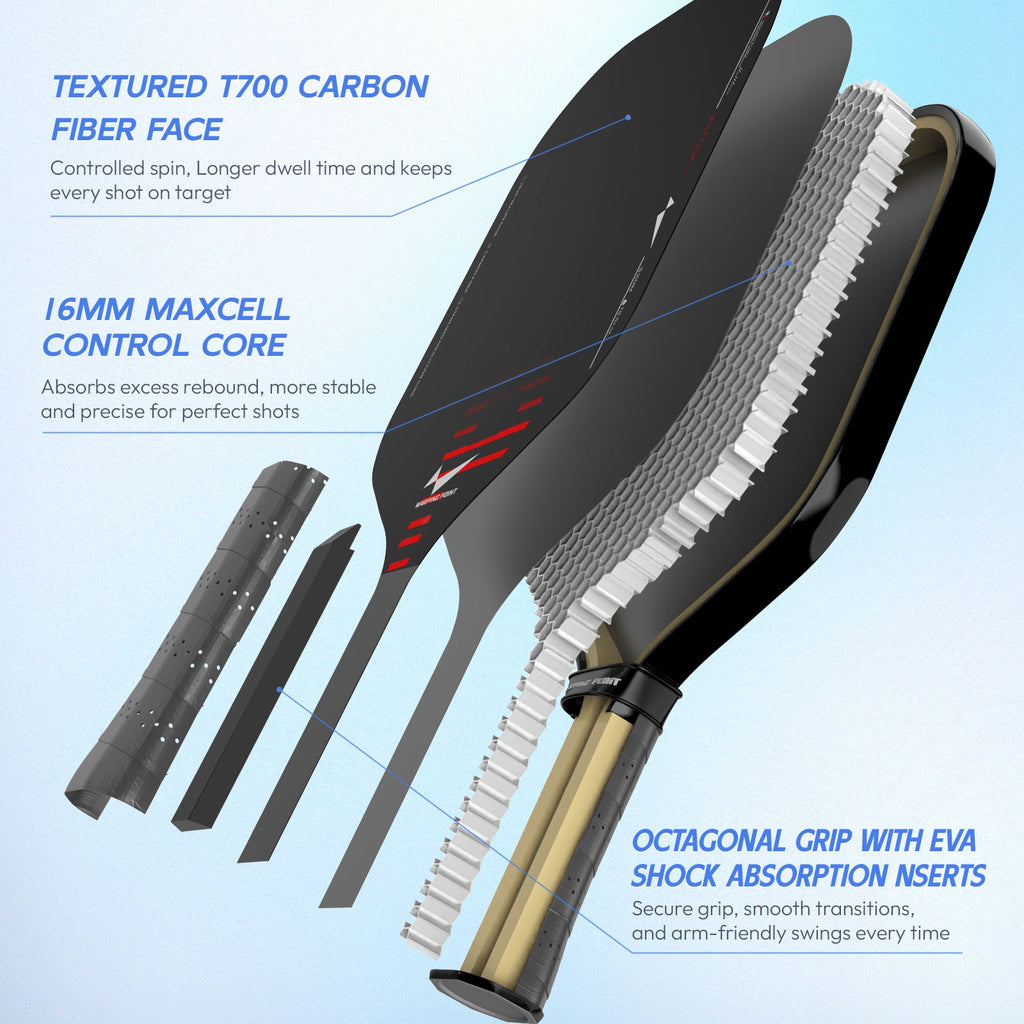 Rhythm Pickleball Paddle - Wide body side view