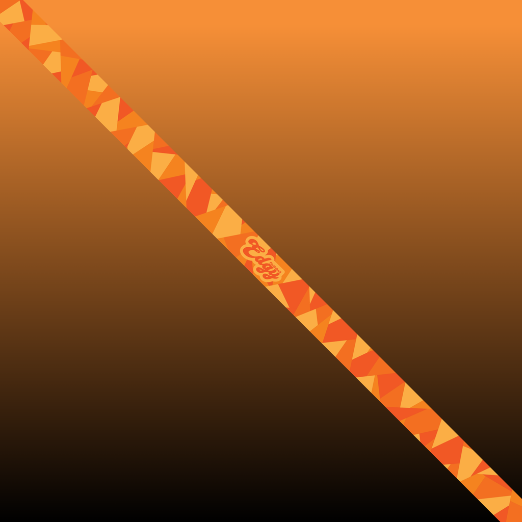 Abstract Orange Edge Tape (3 pack) - Pickleball Paddle Edge Tape side view