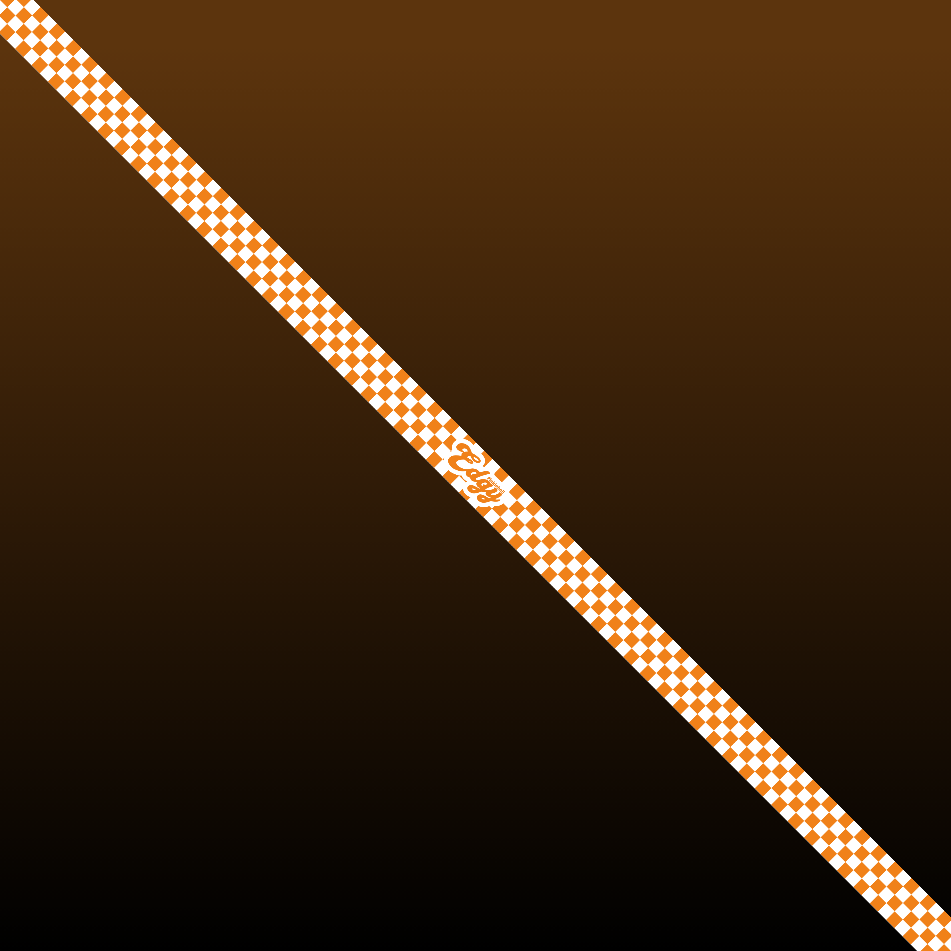 Orange Checkers Edge Tape (3 pack) - Pickleball Paddle Edge Tape side view