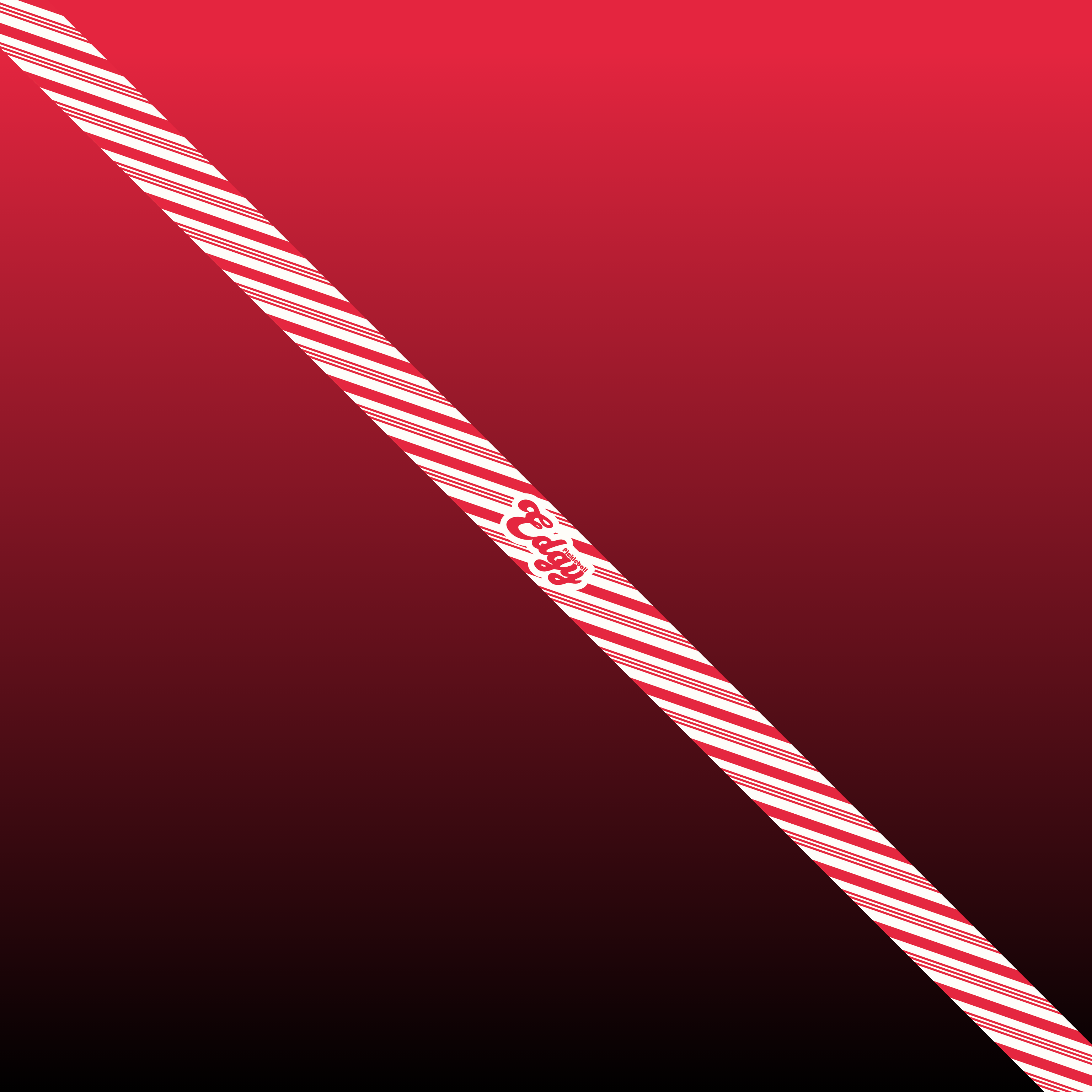 Candy Cane Edge Tape (3 pack) - Pickleball Paddle Edge Tape side view