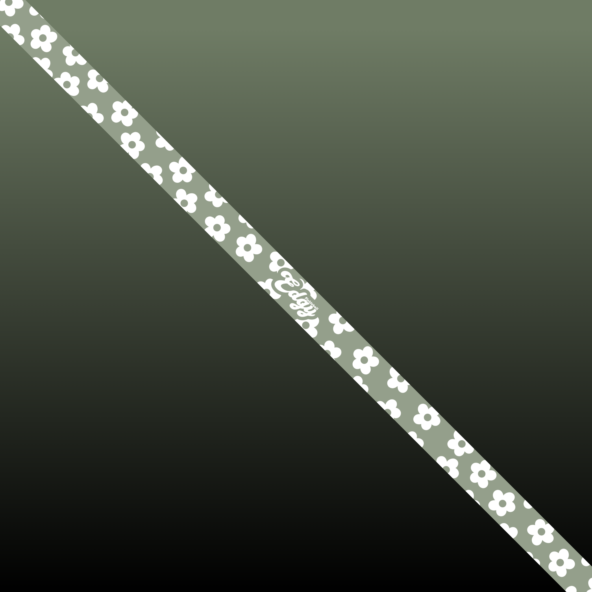 Green Floral Edge Tape (3 pack) - Pickleball Paddle Edge Tape side view