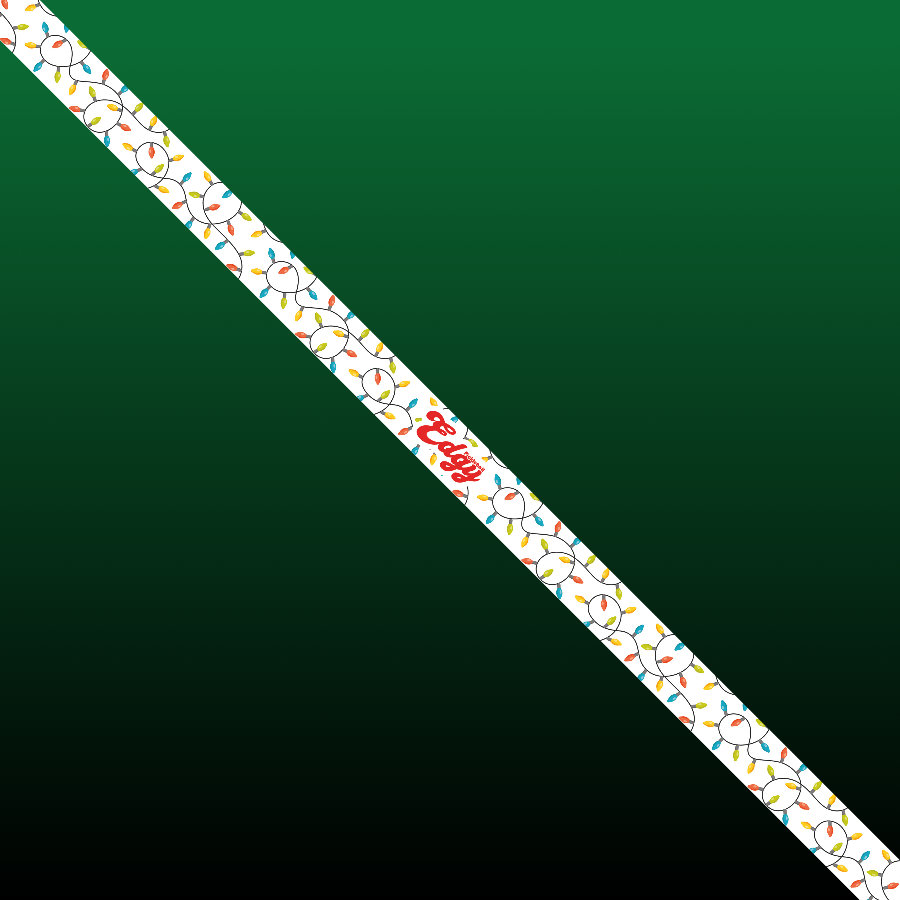 Christmas Lights Edge Tape (3 pack) - Pickleball Paddle Edge Tape side view