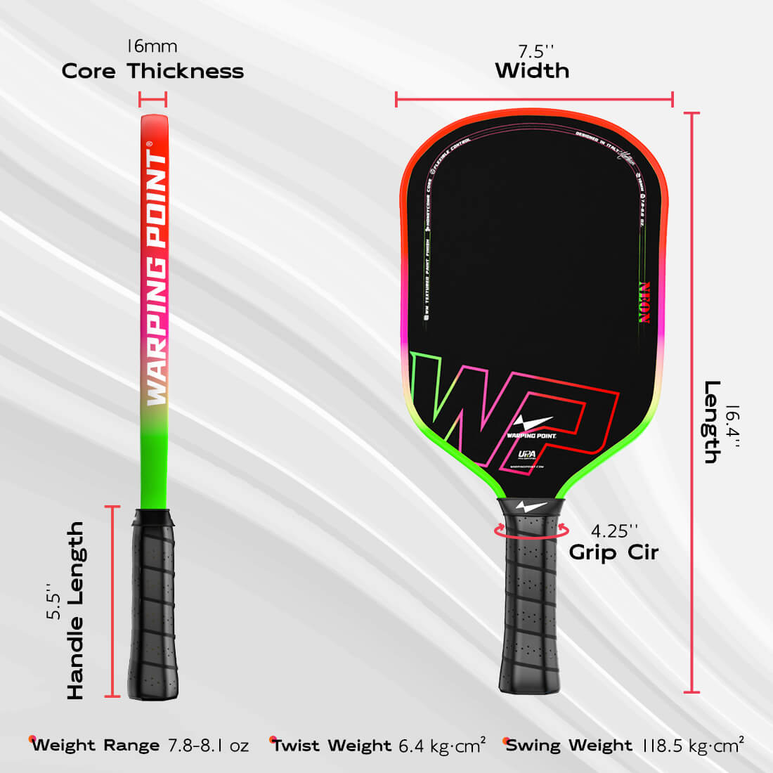 Neon Pickleball Paddle - Gen 3 close-up
