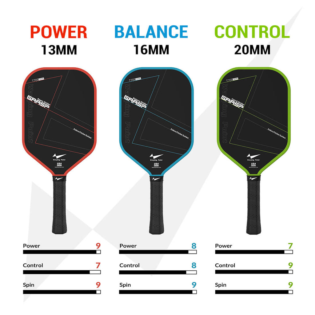 Grasp Pickleball Paddle - 13mm close-up