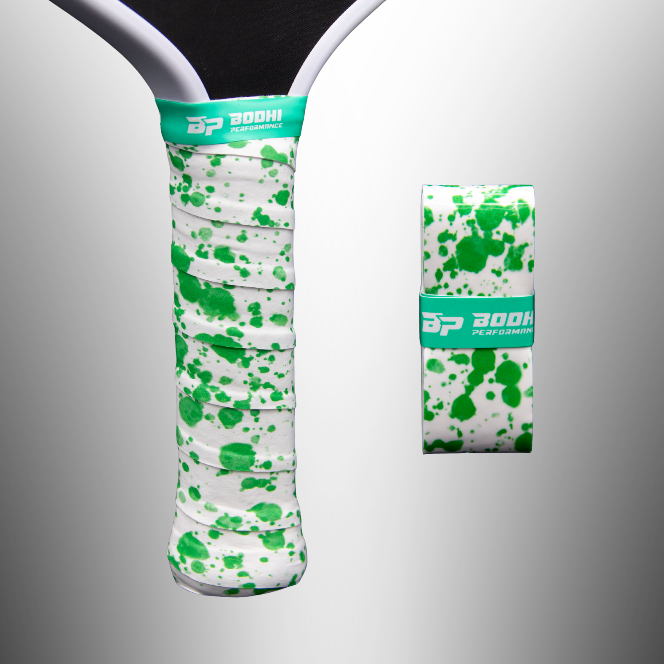STYLEtack™ Custom Overgrips - SPLATTER – pickleball accessory side view