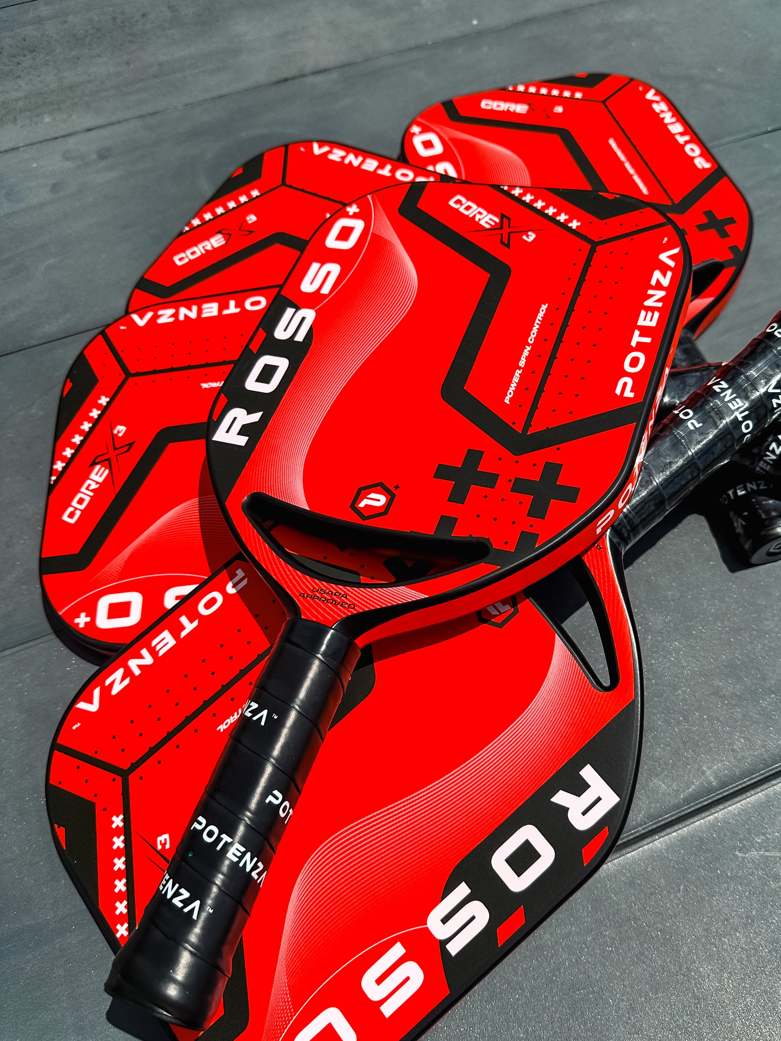 ROSSO+ COREx3 – pickleball paddle front view