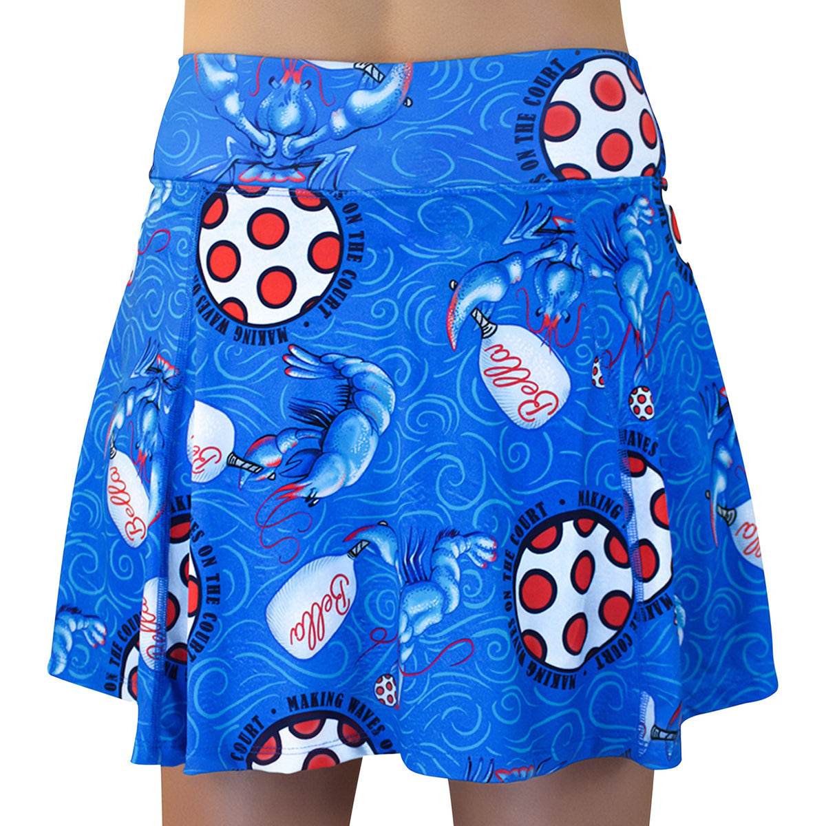 Lobster Monster A-Line Skort – pickleball apparel front view