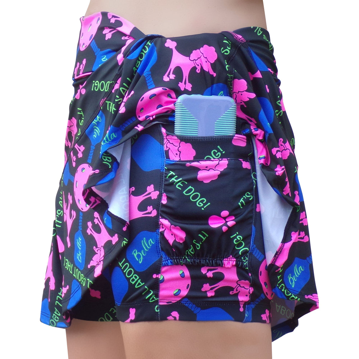 Pickles A-Line Skort – pickleball apparel back view