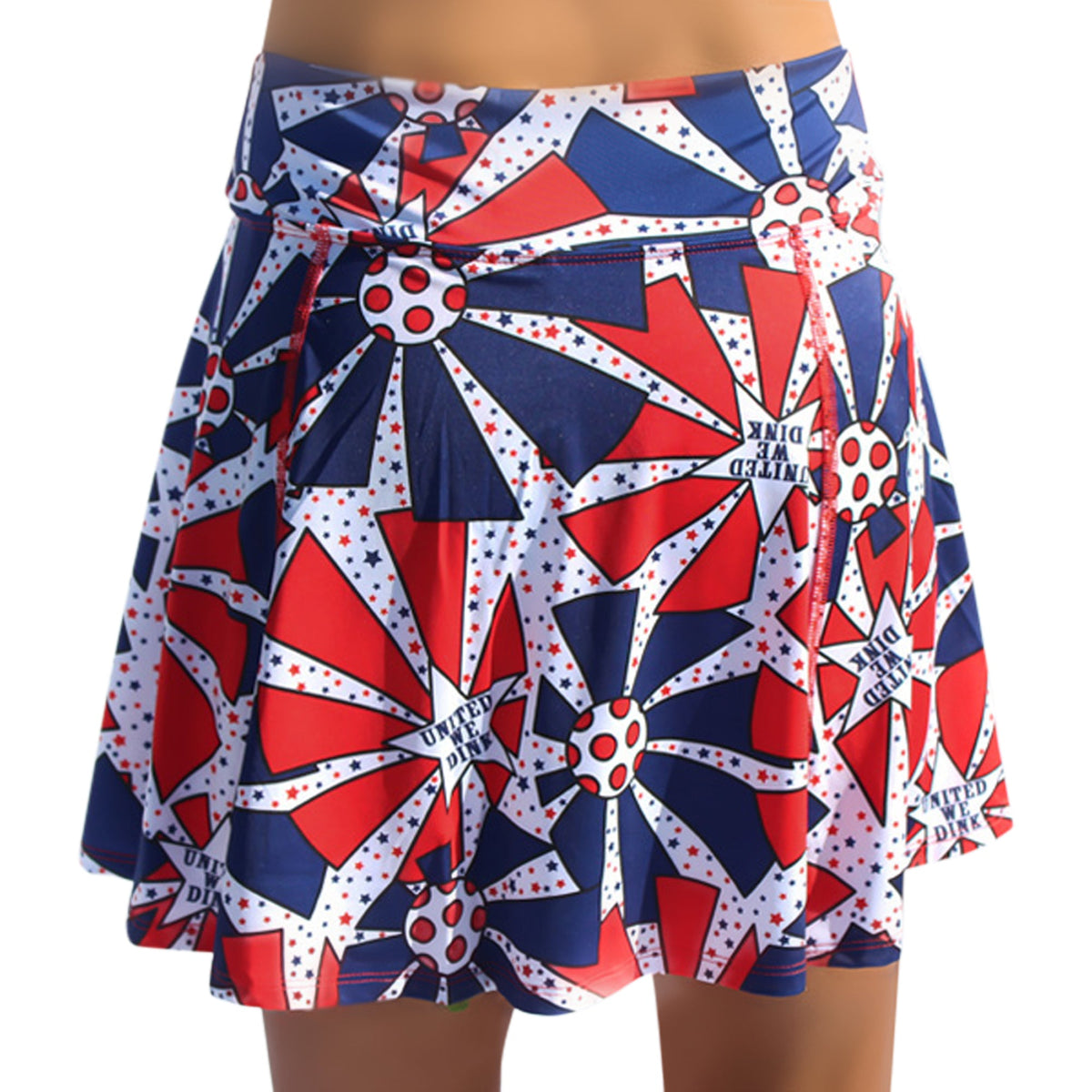 United We Dink A-Line Skort – pickleball apparel front view