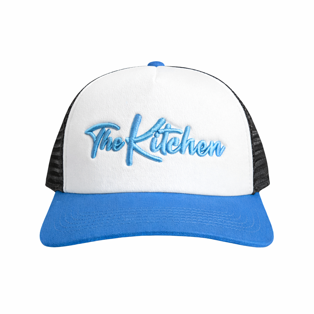 The Kitchen Classic Blue Trucker – pickleball hat front view