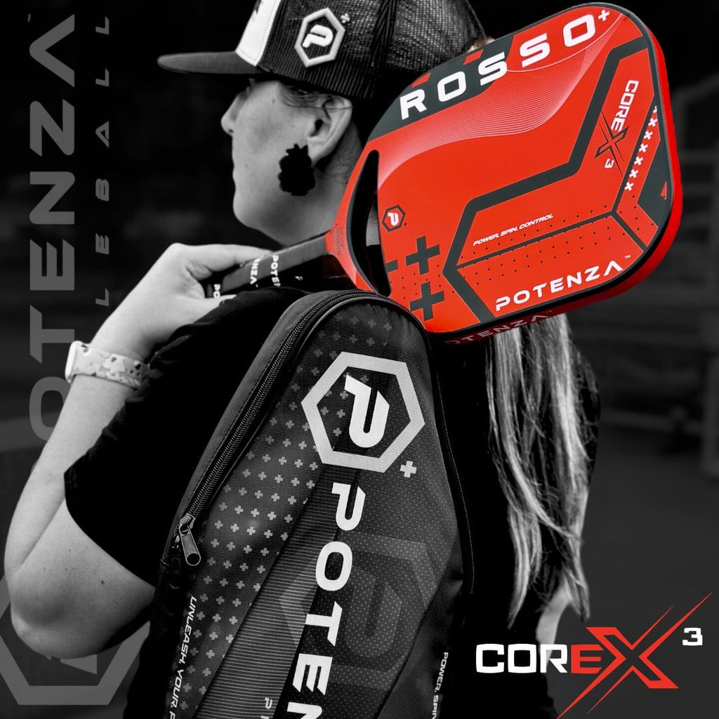 ROSSO+ COREx3 – pickleball paddle side view