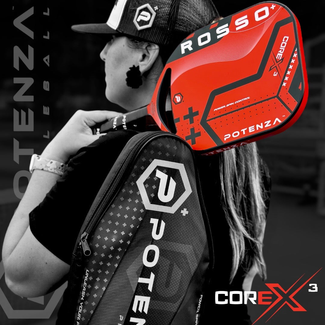 ROSSO+ COREx3 – pickleball paddle side view