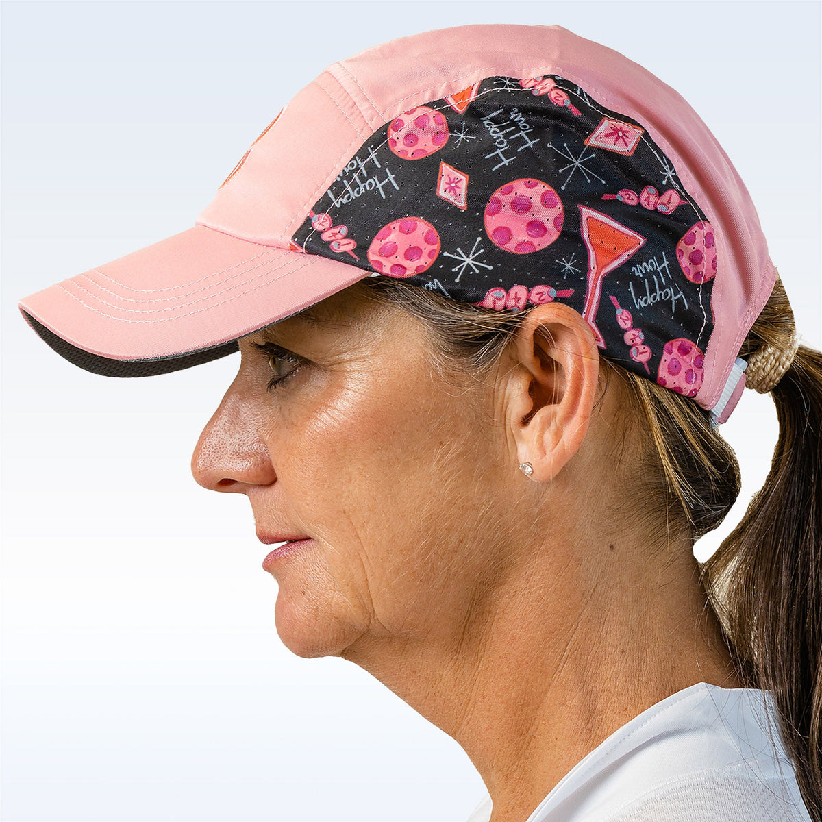 Martini 2-4-1 Happy Hour Embroidered Cap – pickleball hat front view