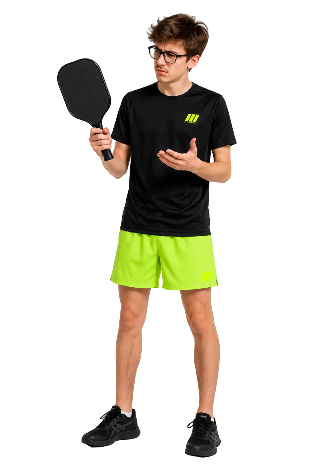CROWN ATHLETICA /// Logo Shirt (BLACK) – pickleball apparel back view