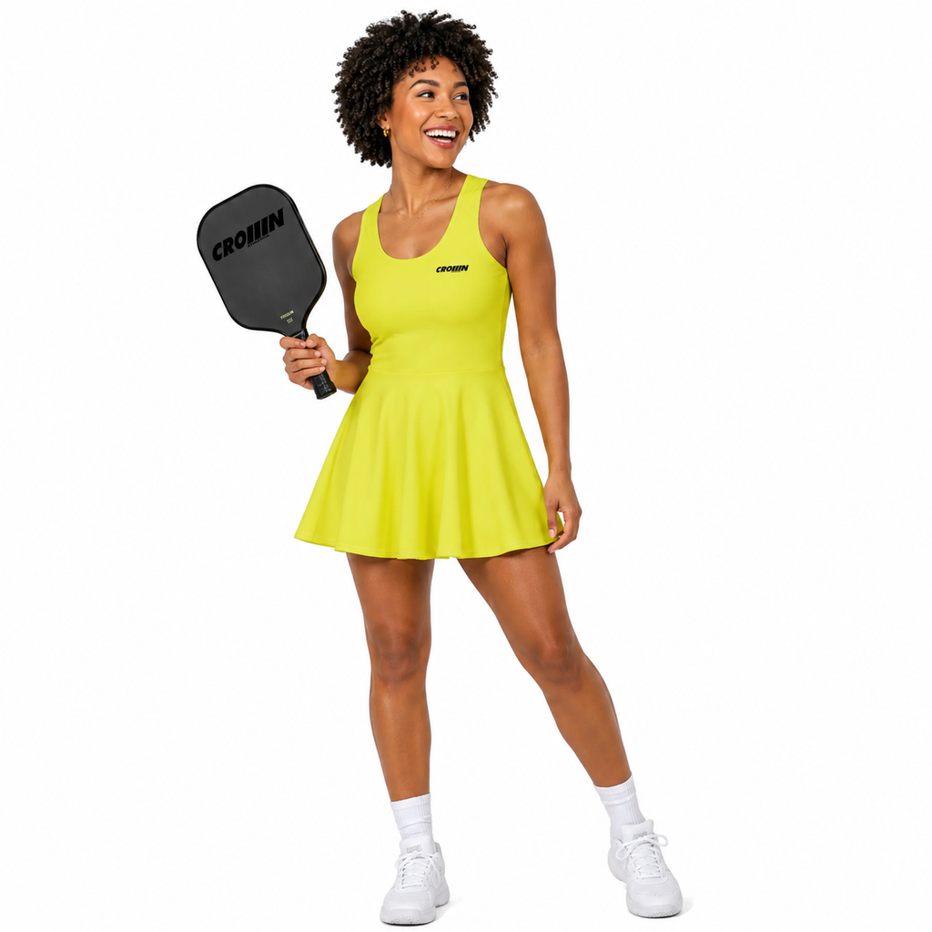 CROWN ATHLETICA /// Court Dress (YELLOW) – pickleball apparel detail