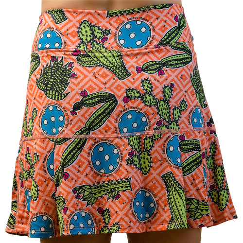 Cactus Makes Perfect 1 Drop Pleat Skort – pickleball apparel front view