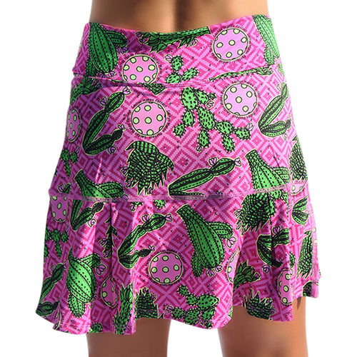 Cactus Makes Perfect 2 Drop Pleat Skort – pickleball apparel front view
