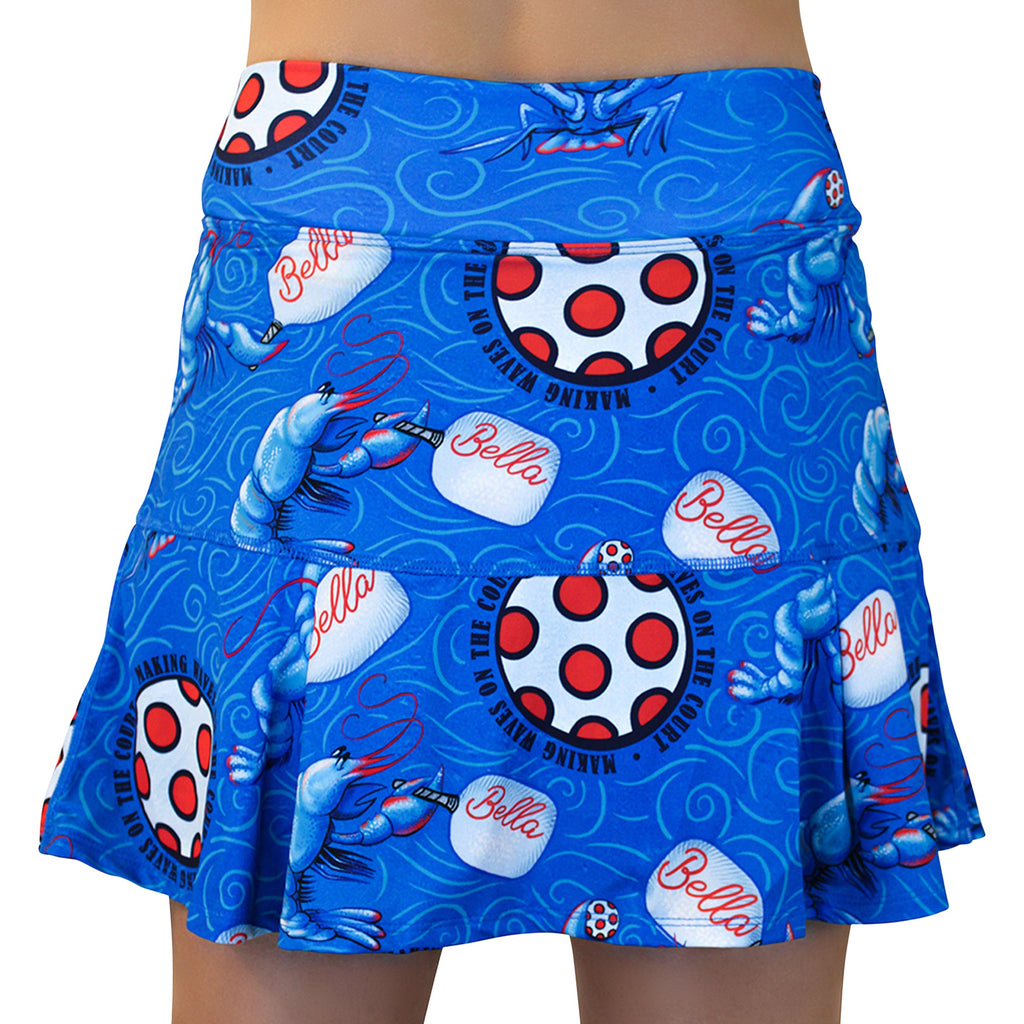 Lobster Monster Drop Pleat Skort – pickleball apparel front view