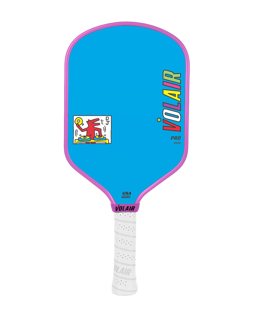 Pro 1 Pickleball Paddle 16mm: Keith Haring #4 side view