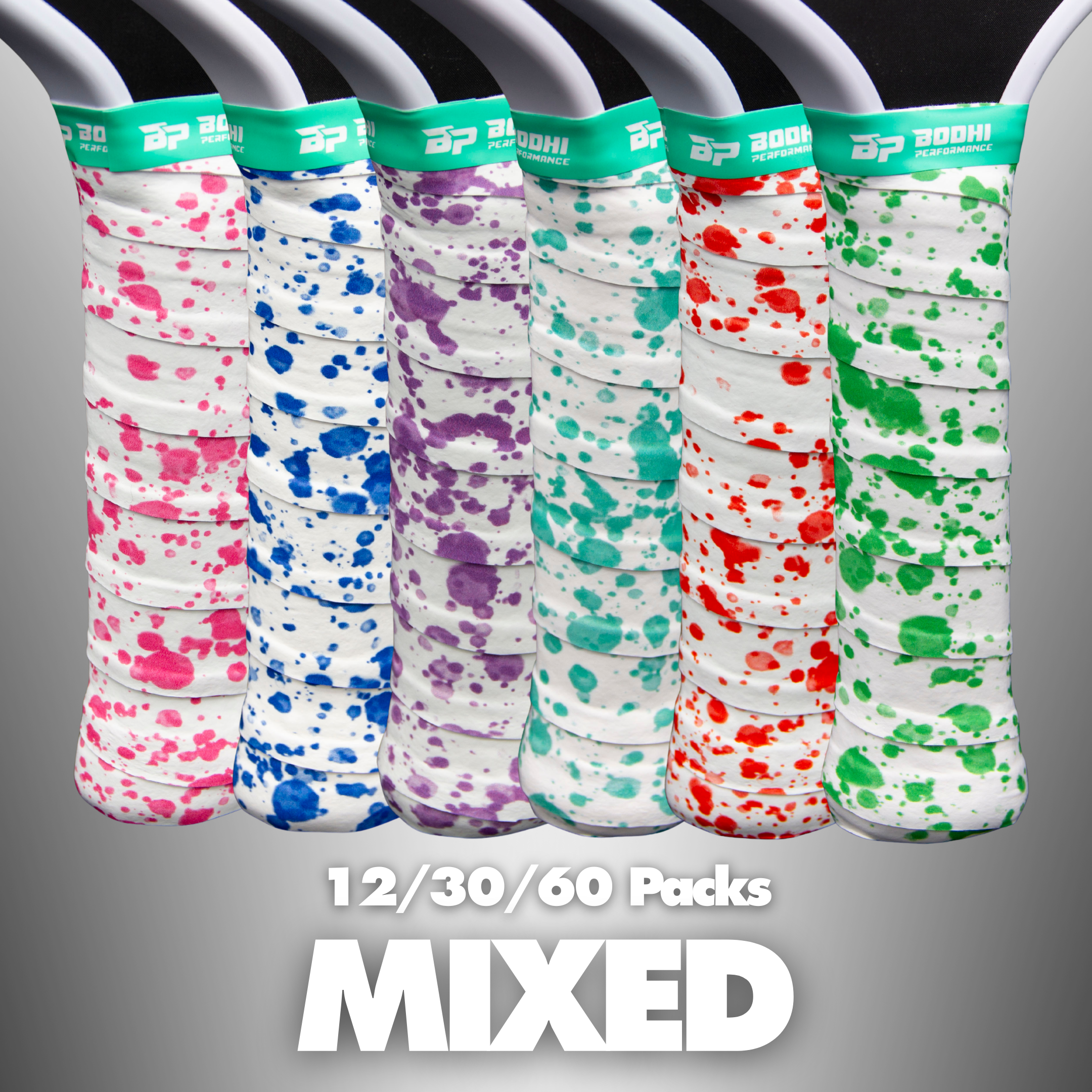STYLEtack™ Custom Overgrips - SPLATTER – pickleball accessory in use