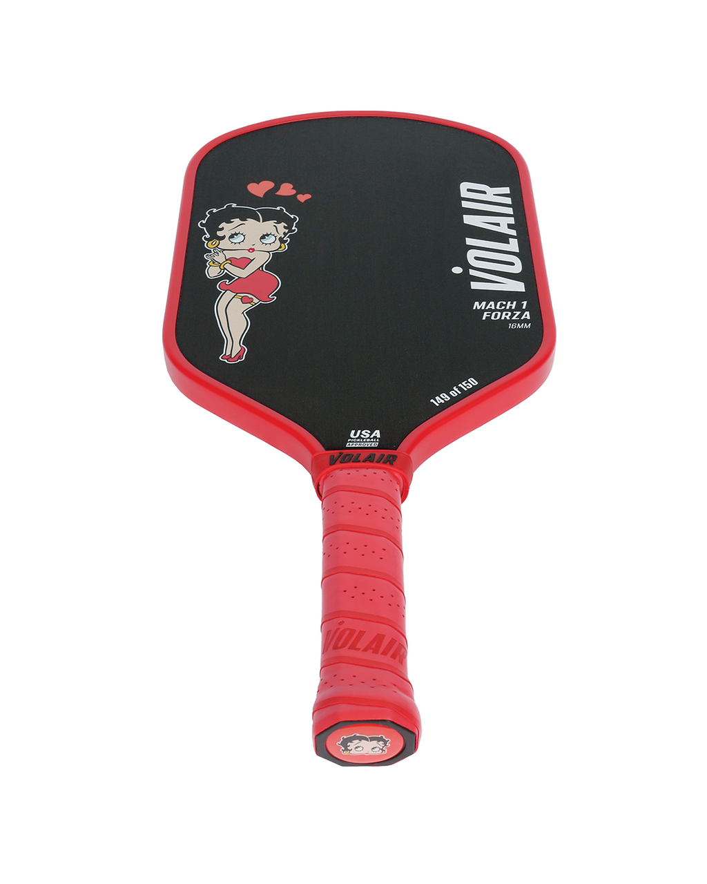 Mach 1 Forza Pickleball Paddle 16mm: Betty Boop "Classy" back view