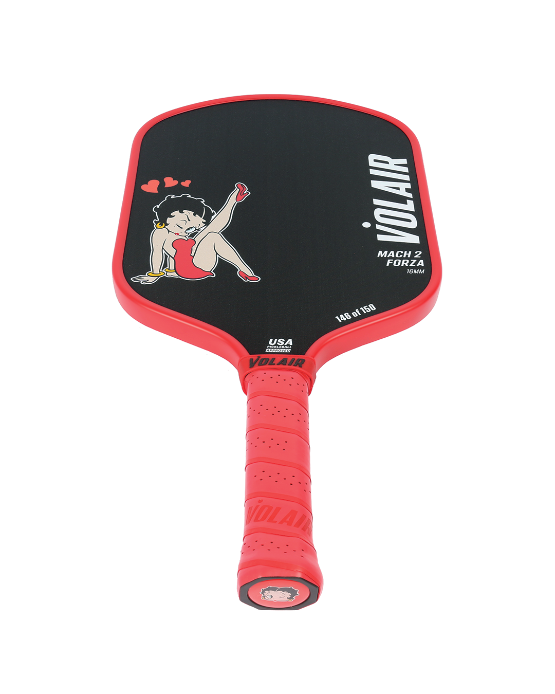 Mach 2 Forza Pickleball Paddle 16mm: Betty Boop "Sassy" back view