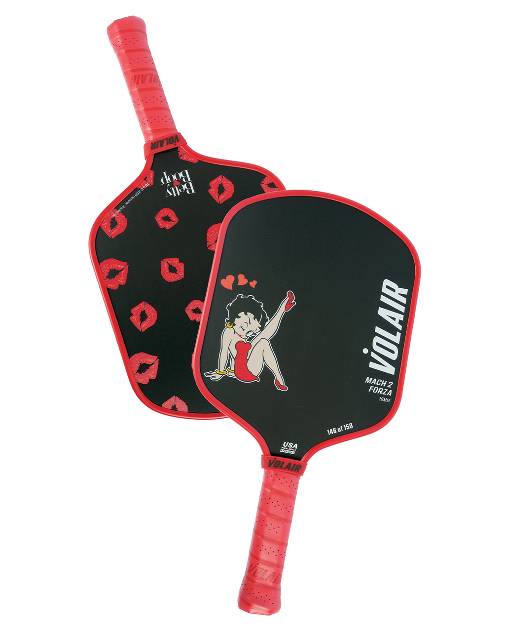 Mach 2 Forza Pickleball Paddle 16mm: Betty Boop "Sassy" detail