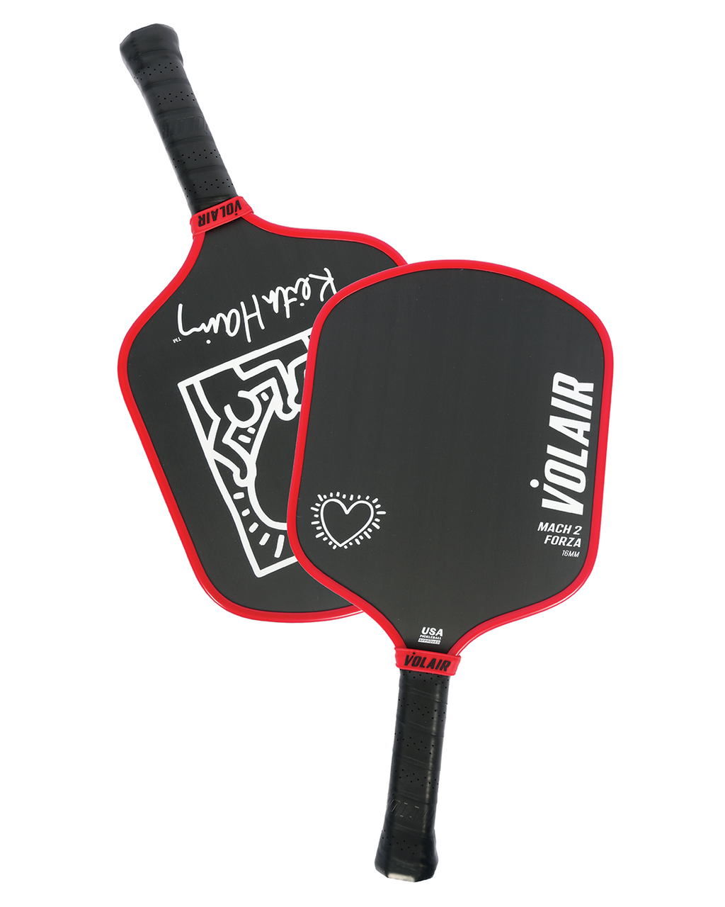 Mach 2 Forza 16mm: Keith Haring #1 – pickleball paddle detail