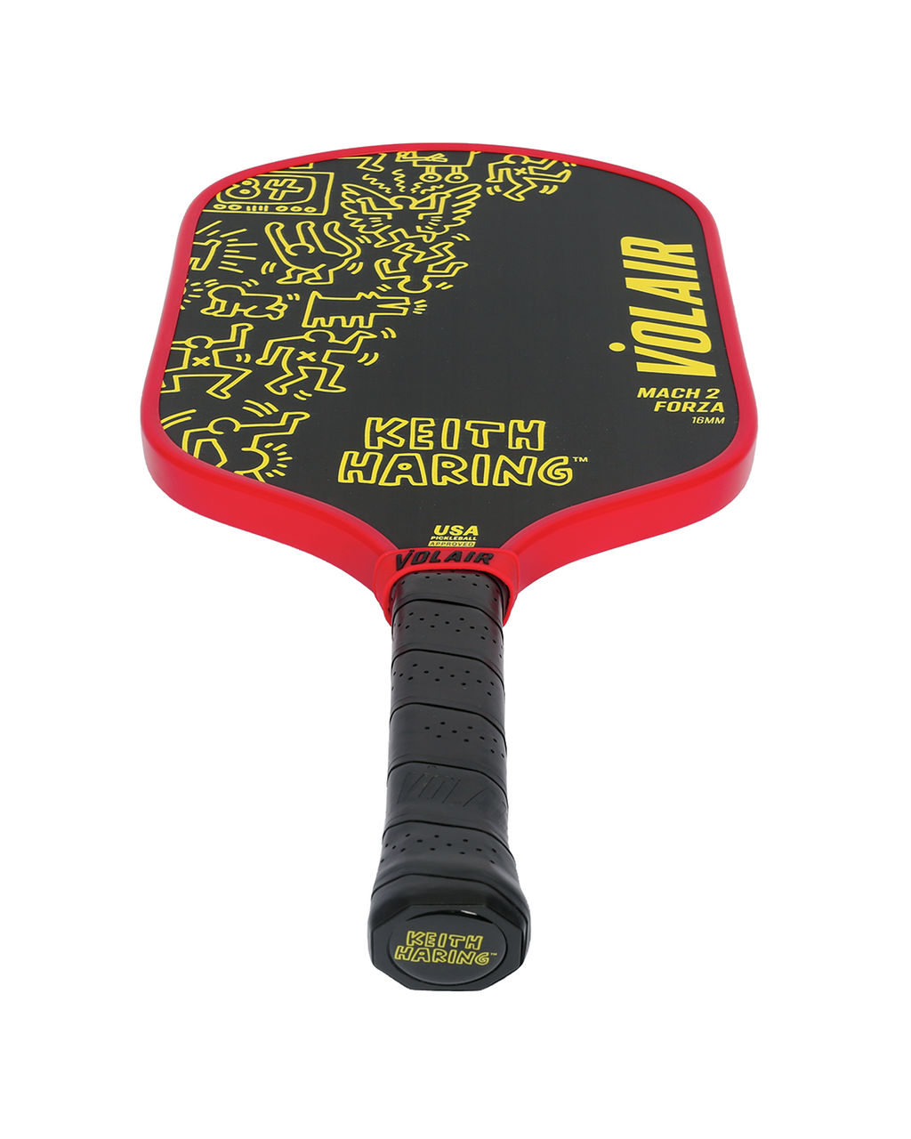 Mach 2 Forza 16mm: Keith Haring #2 – pickleball paddle back view