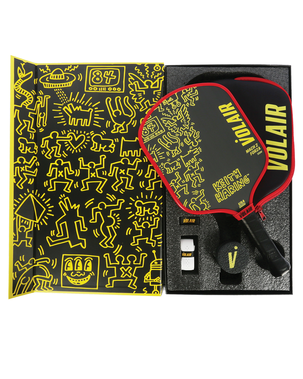 Mach 2 Forza 16mm: Keith Haring #2 – pickleball paddle in use