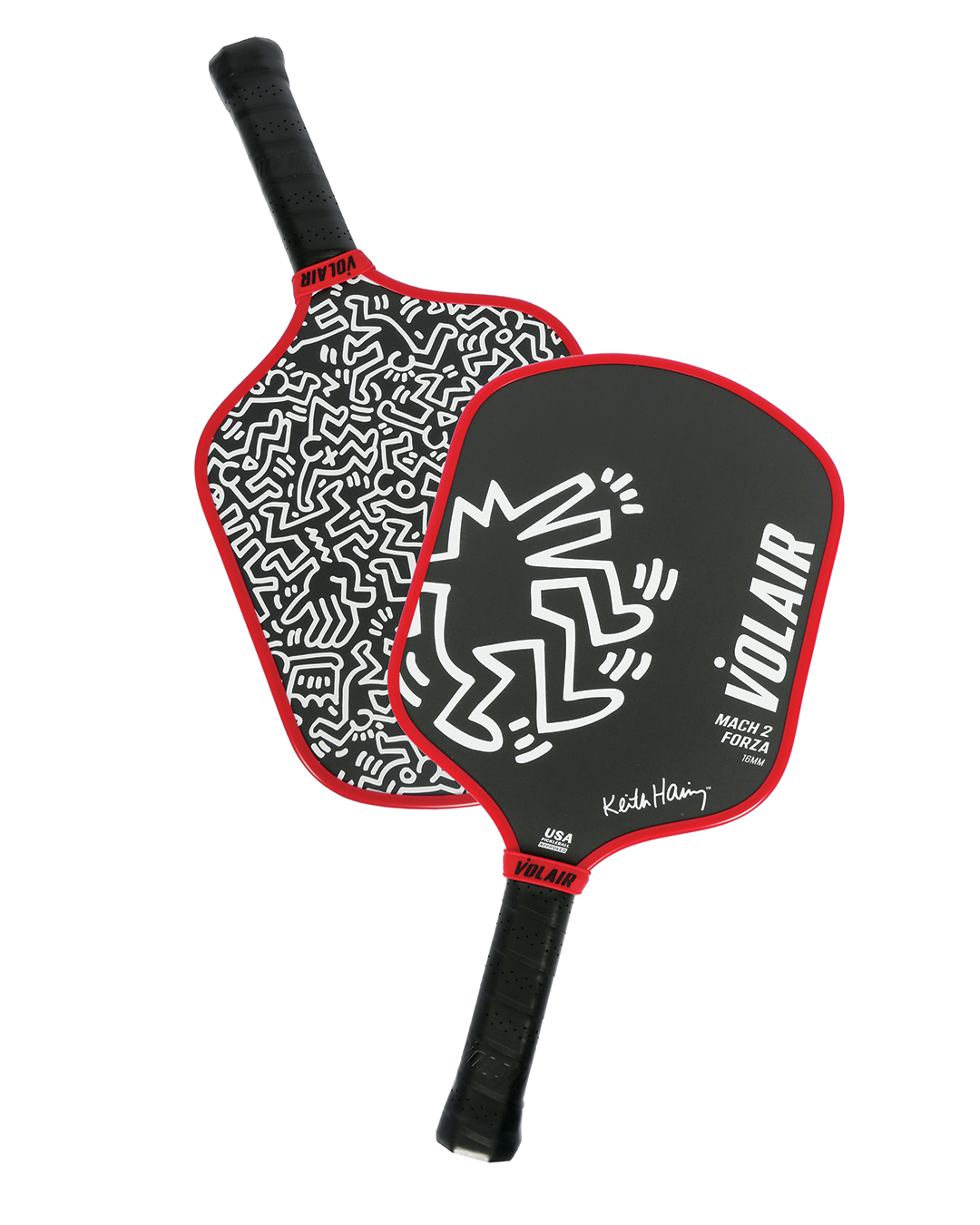 Mach 2 Forza 16mm: Keith Haring #3 – pickleball paddle detail