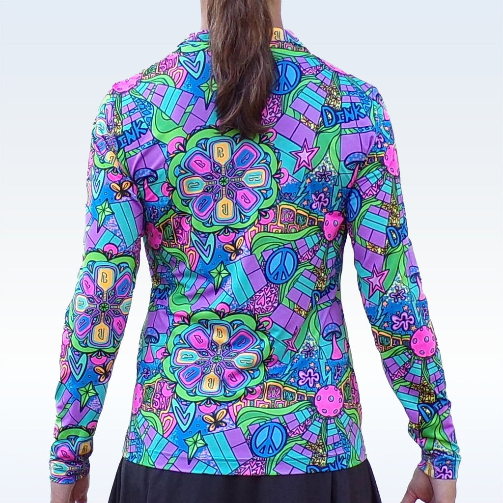 Groovy 1/4 Zip Pullover – pickleball apparel front view