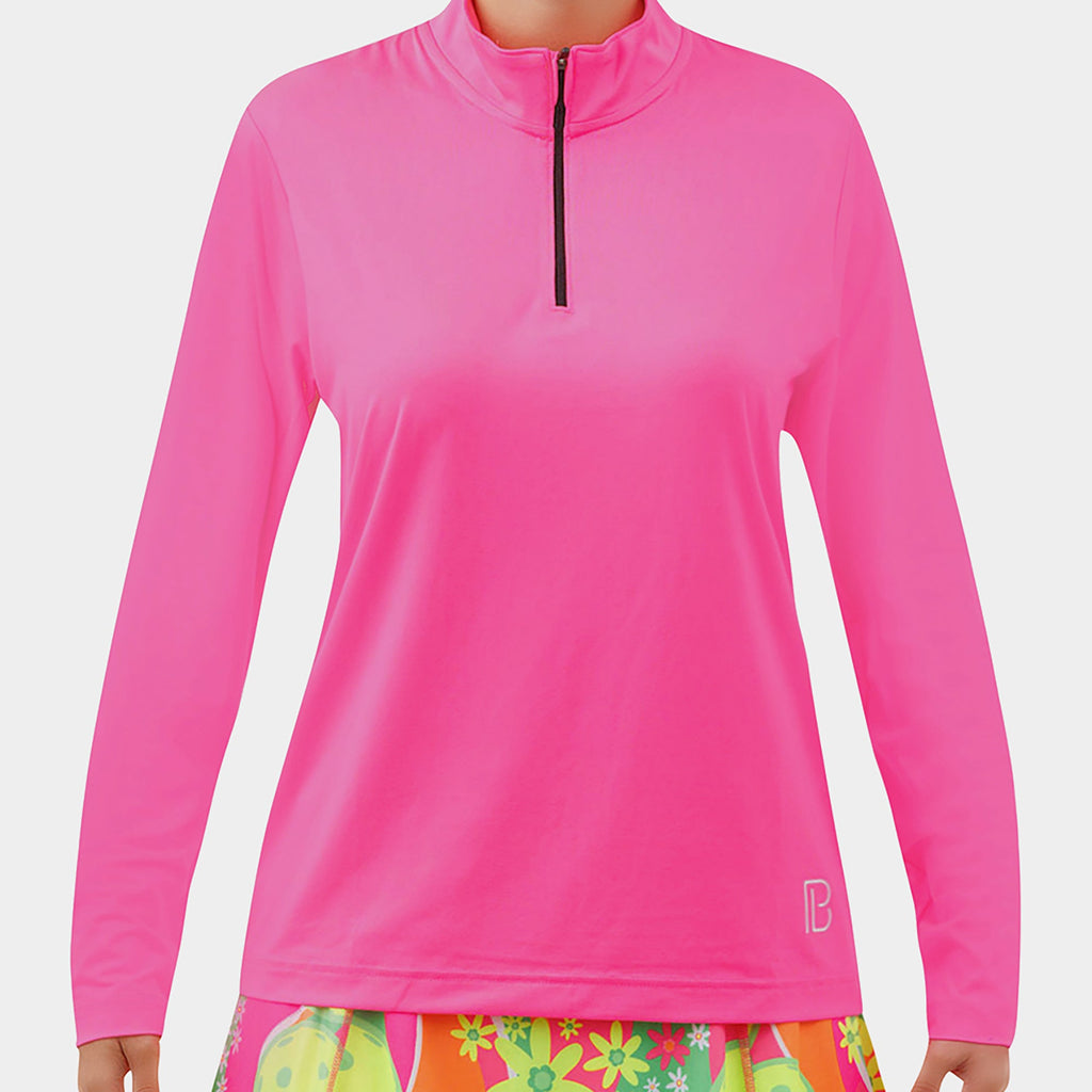 Hot Pink 1/4 Zip Pullover – pickleball apparel